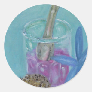 Pegatina Redonda Tesoros del mar