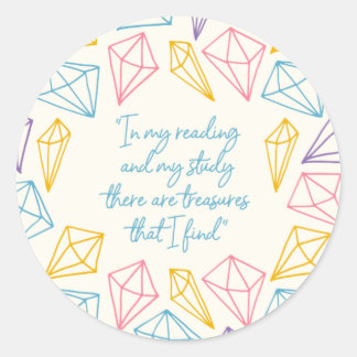 Pegatina Redonda "Tesoros que encuentro"