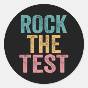 Pegatina Redonda Test Vintage Test Day Funny Testing Day Teache