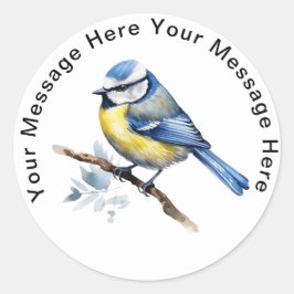 Pegatina Redonda Testigo azul