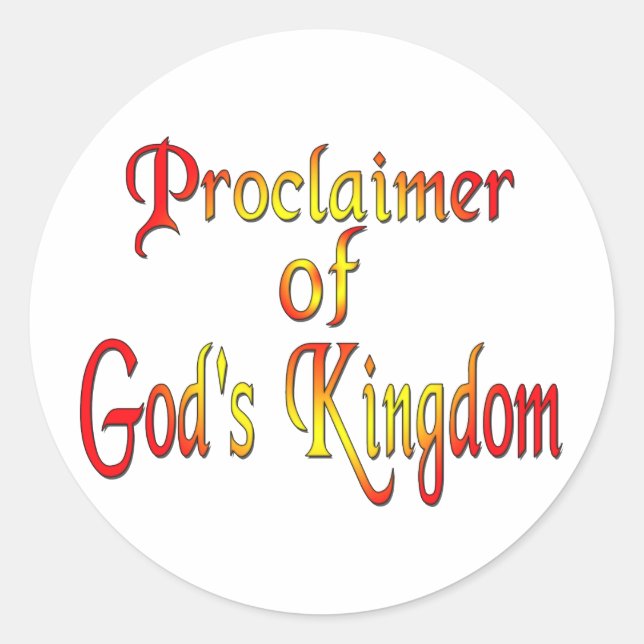 Pegatina Redonda Testigo de Jehová (Anverso)