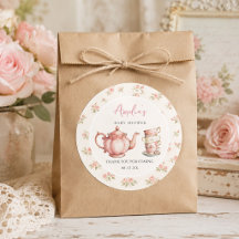 Tetera floral y tazas de té Rosa Dulce Shower de B