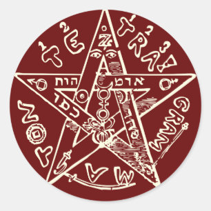 Pegatina Redonda Tetragrammaton