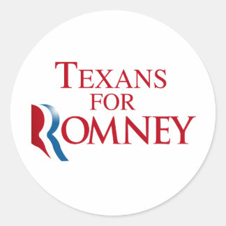 Pegatina Redonda TEXANOS PARA ROMNEY.png