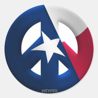 Pegatina Redonda Texas
