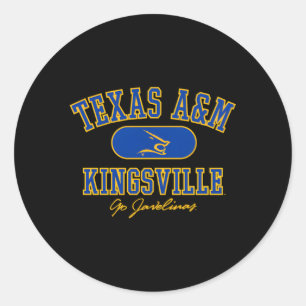 Pegatina Redonda Texas Am Kingsville Javelinas Varsity
