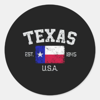Pegatina Redonda Texas Austin Est 1845