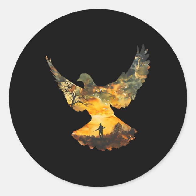 Pegatina Redonda Texas Dove Hunter I Dove Hunter (Anverso)