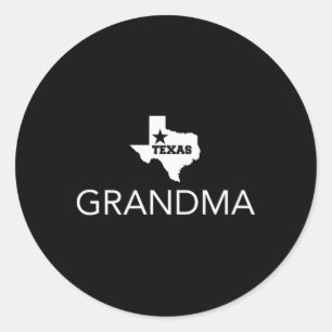 Pegatina Redonda Texas Family State Of Tx Proud Grandma Texas Vacat