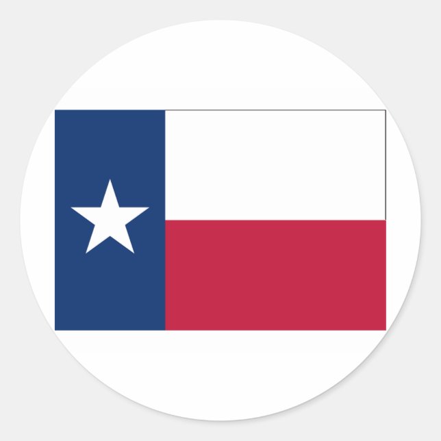 Pegatina Redonda Texas FLAG International (Anverso)