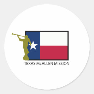 Pegatina Redonda TEXAS McALLEN MISSION LDS CTR