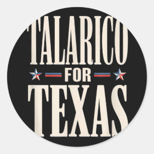 Pegatina Redonda Texas por james talarico para senado demócrataTexa