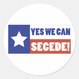 Pegatina Redonda Texas Secede