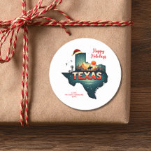 Texas State Happy Holidays Personal Text Year