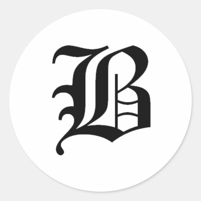 Pegatina Redonda Texto B Inglés antiguo (Anverso)