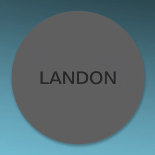 Pegatina Redonda Texto de personalizable   Negra y blanca moderna