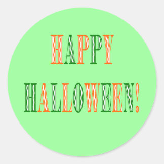 Pegatina Redonda Texto del Festival de Halloween