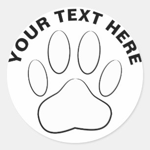 Pegatina Redonda Texto del Personalizado de impresión de la vista 