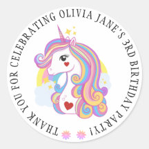 Texto personalizado Cute Unicorn Rainbow