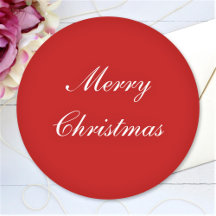 Texto personalizado de Feliz Navidad Simple Rojo C