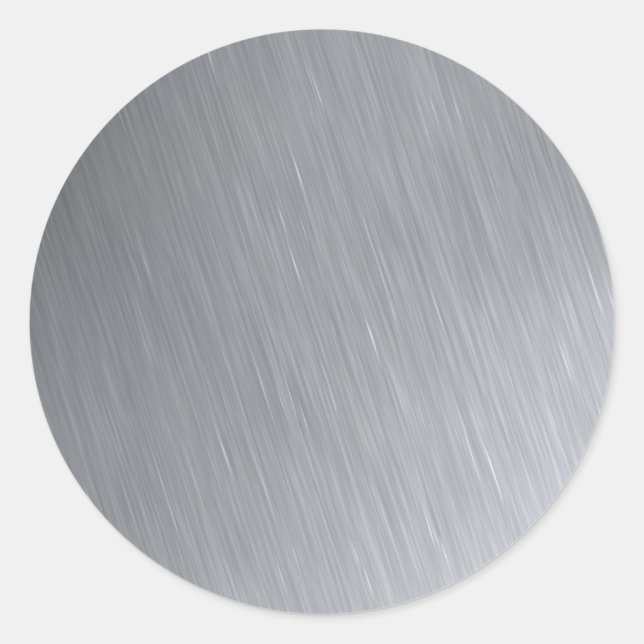 Pegatina Redonda Textura de acero inoxidable con resaltados de ilum (Anverso)