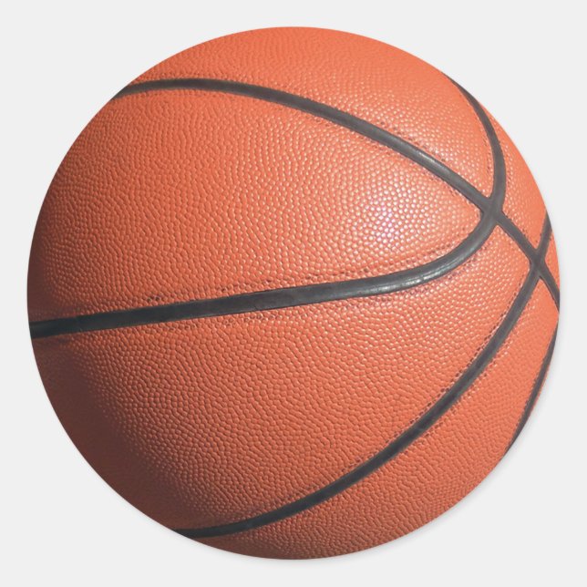 Pegatina Redonda textura de BASKETball (Anverso)