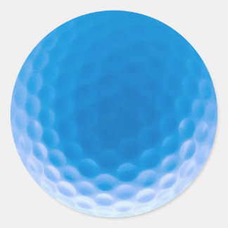 Pegatina Redonda Textura de bola de golf Dimples Azul Ártico