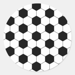 Pegatina Redonda Textura de la bola del fútbol del fútbol