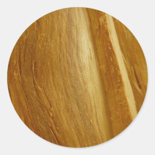 Pegatina Redonda Textura de madera falsa de pino II