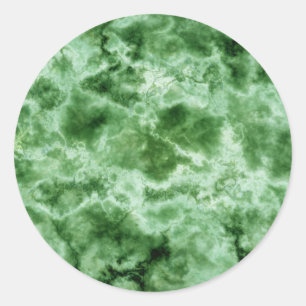 Pegatina Redonda Textura de mármol verde