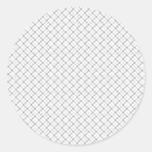 Pegatina Redonda Textura geométrica monocroma Aspecto de diamante c