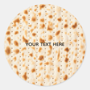 Pegatina Redonda Textura Gráfica Realista de Matzá Marrón Rústico