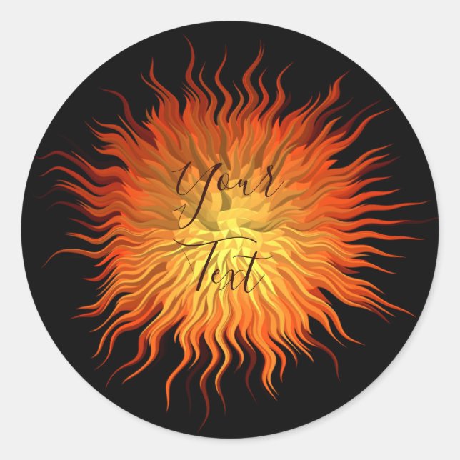 Pegatina Redonda textura poligonal geométrica abstracta (Anverso)