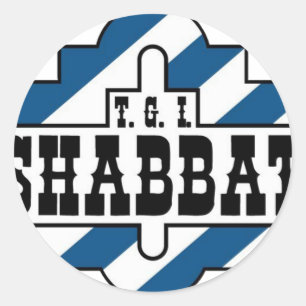 PEGATINA REDONDA TGI SHABBAT