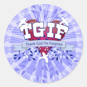 PEGATINA REDONDA TGIF