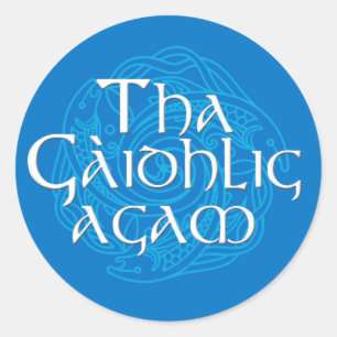 Pegatina Redonda Tha Gaidhlig Agam
