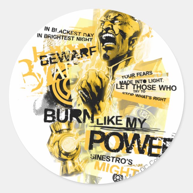 Pegatina Redonda Thaal Sinestro 10 (Anverso)