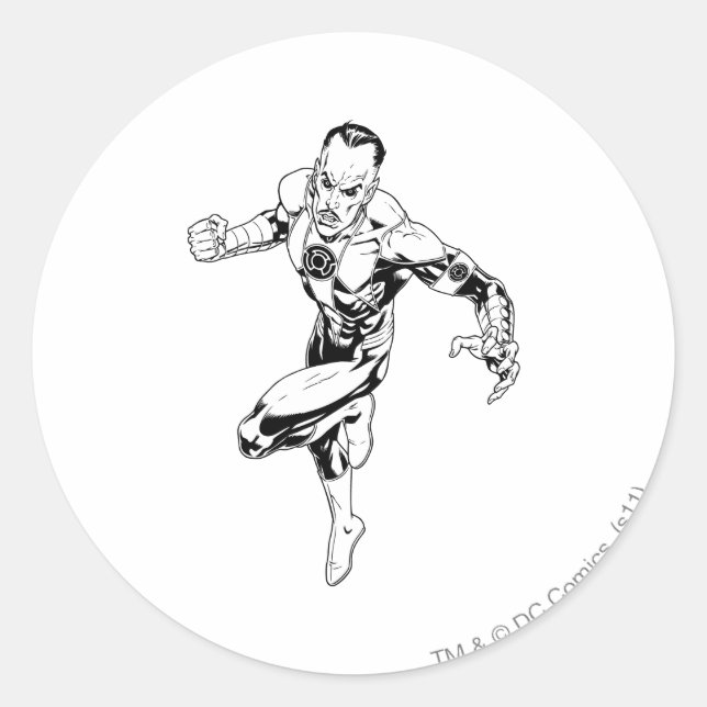 Pegatina Redonda Thaal Sinestro 3 (Anverso)