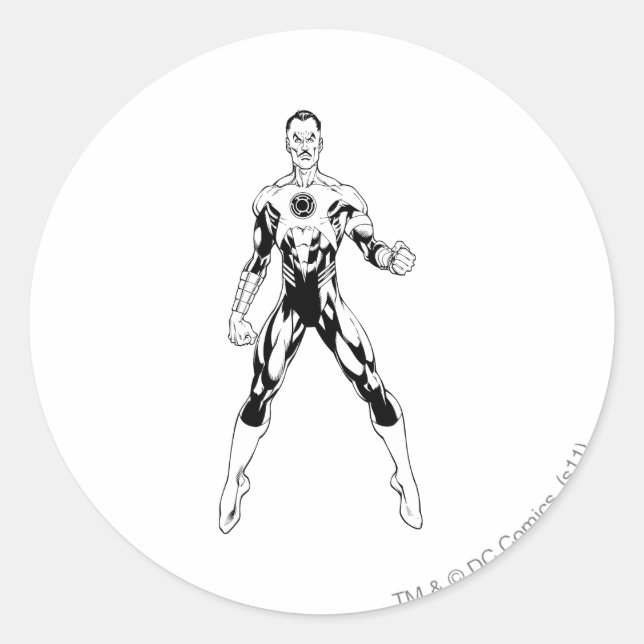 Pegatina Redonda Thaal Sinestro 6 (Anverso)