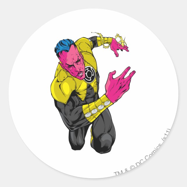 Pegatina Redonda Thaal Sinestro 7 (Anverso)