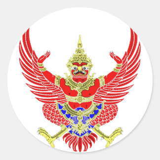 PEGATINA REDONDA THAI GARUDA - KROOTH - SANSKRIT