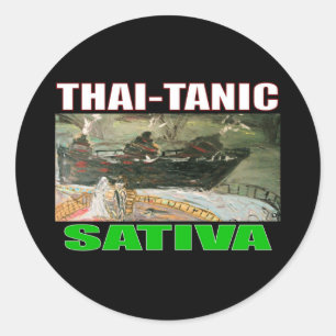 PEGATINA REDONDA THAI TANIC SATIVA