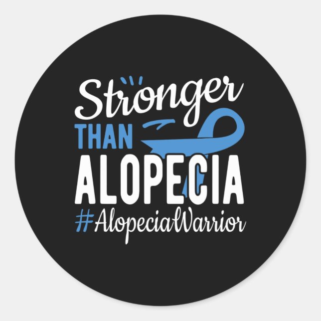 Pegatina Redonda Than Alopecia (Anverso)