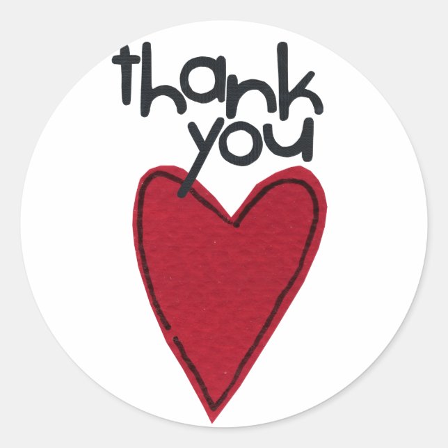 Pegatina Redonda THank usted stikers (Anverso)
