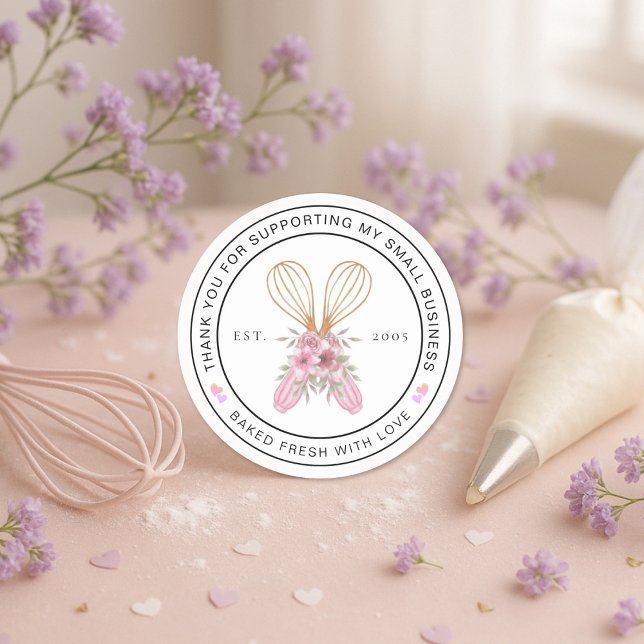 Pegatina Redonda Thank You Bakery Product Business Labels (Subido por el creador)