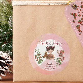 Pegatina Redonda Thank You Berry Much Baby Shower Round Sticker