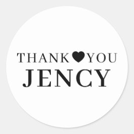 Pegatina Redonda Thank You Christian Faith Heart Design