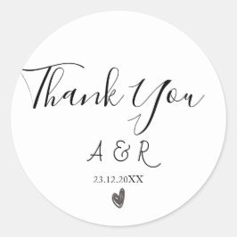 Pegatina Redonda Thank you editable pink floral il