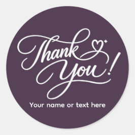 Pegatina Redonda Thank You elegant sticker