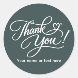 Pegatina Redonda Thank You elegant sticker